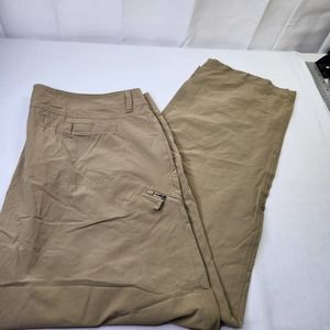 Marmot Pants Zip Pockets Foldable Hem Zip Fly Button Closure Brown Size 14
